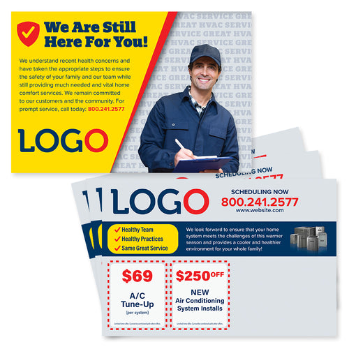 COVID19 hvac postcard print design