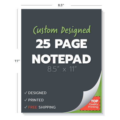notepad 25 page custom design
