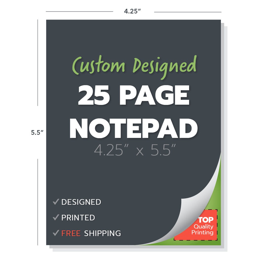 custom note pad printing design
