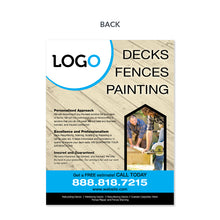 Load image into Gallery viewer, deck and painting contractor flyer
