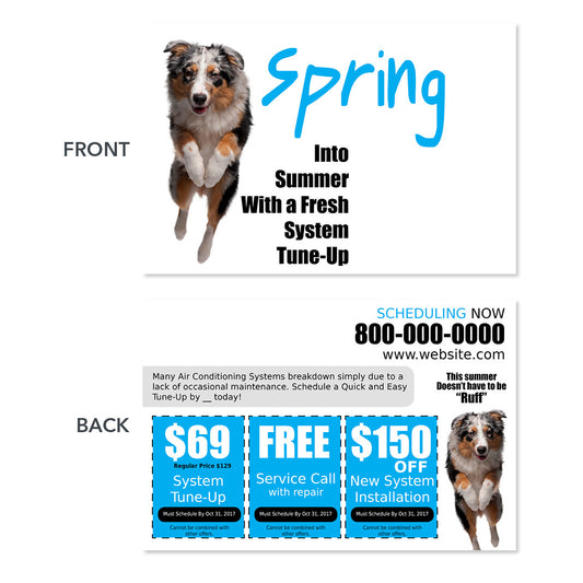 air conditioning spring hvac postcard