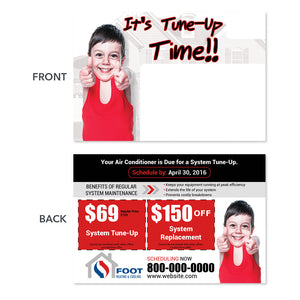 air conditioning postcard for hvac company