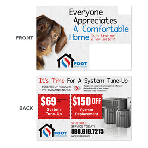 air conditioning direct mail postcard