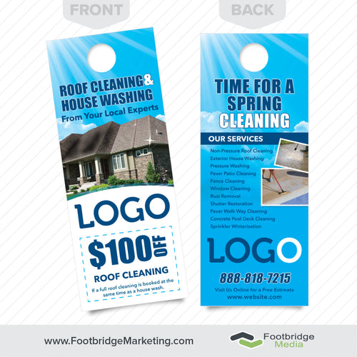 roof cleaning and house washing door hanger