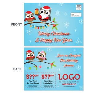christmas contractor eddm postcard