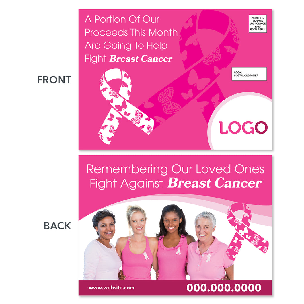 breast cancer awareness eddm postcard