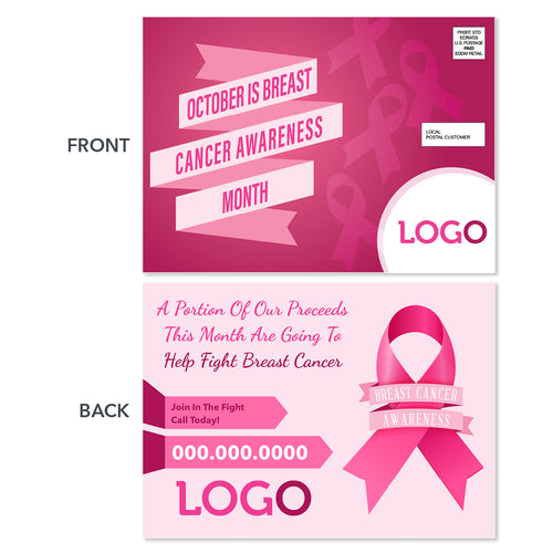 breast cancer awareness eddm postcard