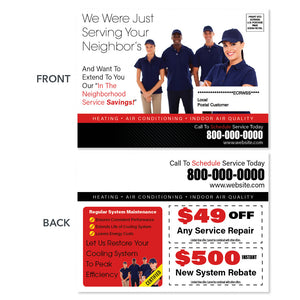 air conditioning eddm postcard for hvac company