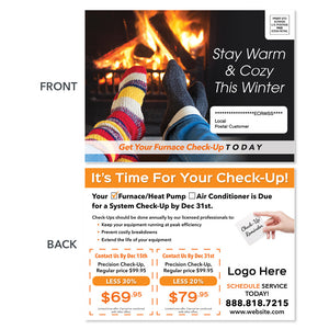 eddm hvac heating postcard fireplace
