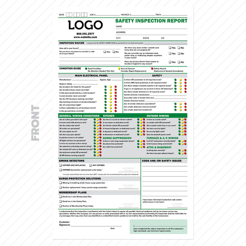 electrical safety inspection invoice
