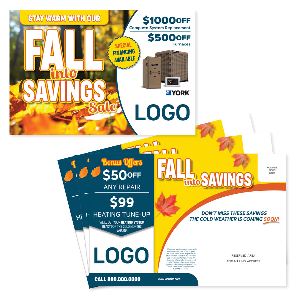 Fall Season HVAC Postcard - Design Print Services - FREE Shipping ...