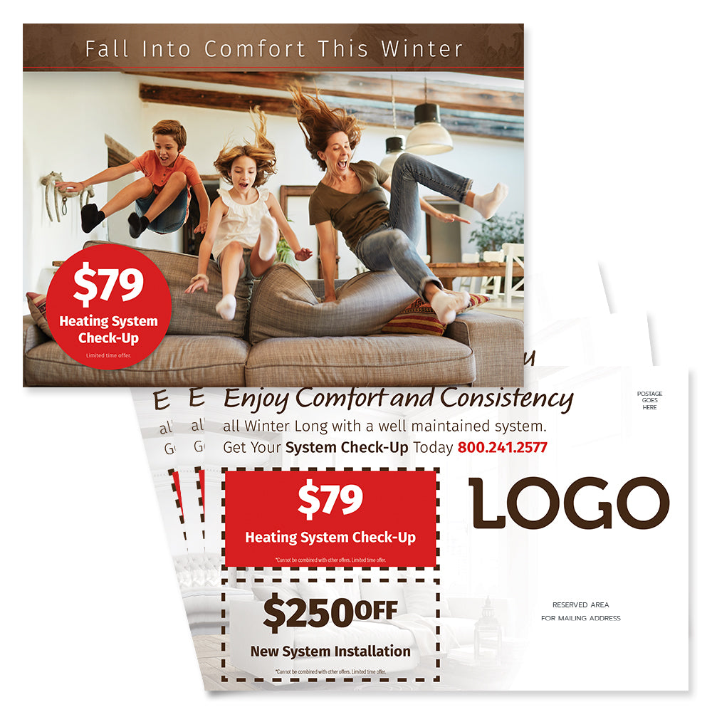 fall Hvac postcard mailer design