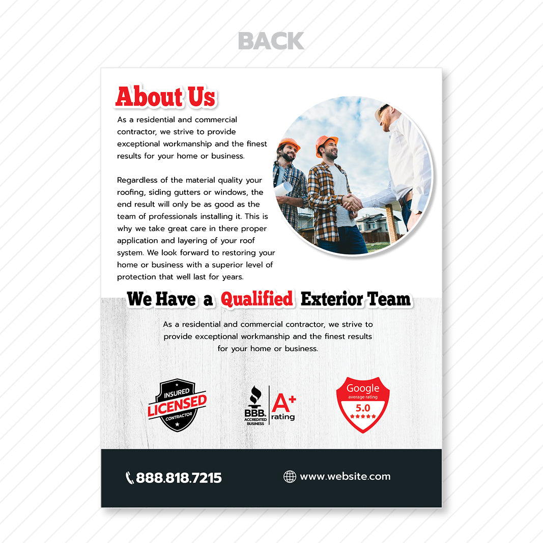 exterior home restoration flyer
