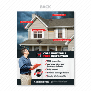 storm damage roofing flyer