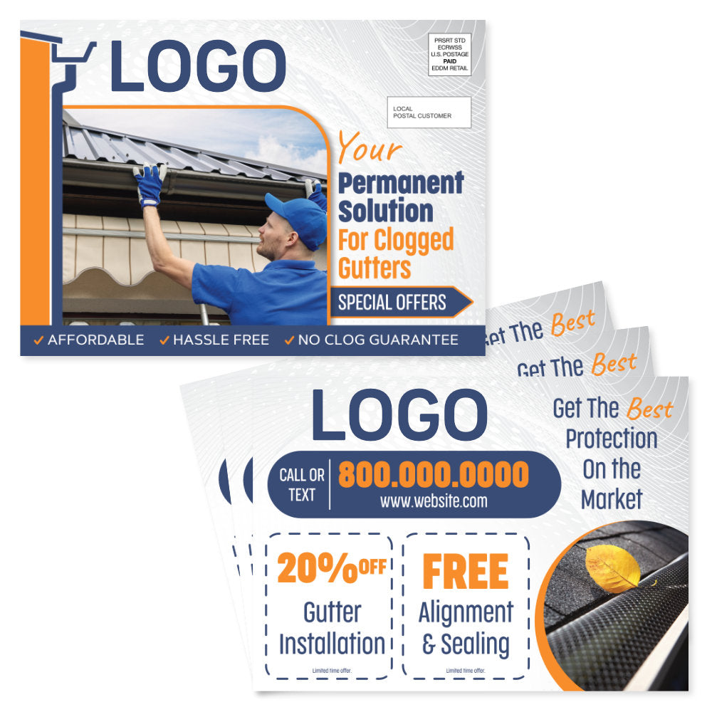 Gutter Installation EDDM Postcards - Gutter Guard Print Designs ...