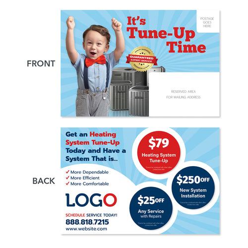 hvac furnace postcard mailer