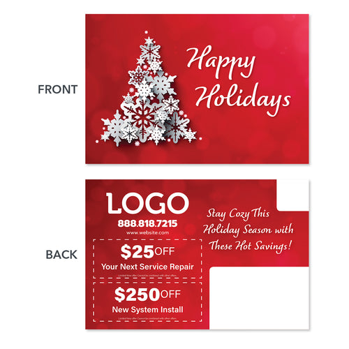 holiday hvac postcard for contractors