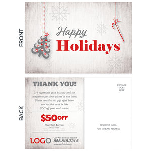 holiday postcard for hvac contractor