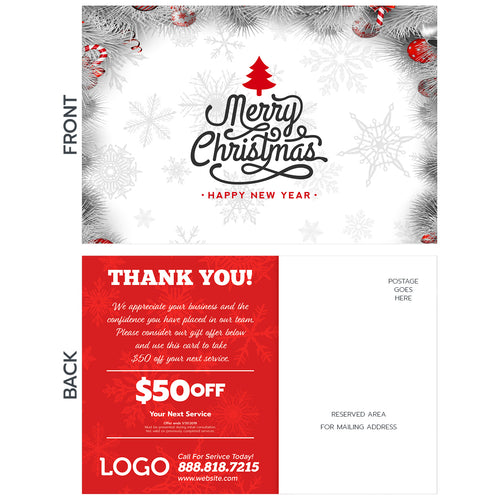 holiday hvac postcard design