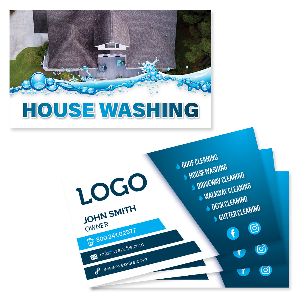 house washing business cards