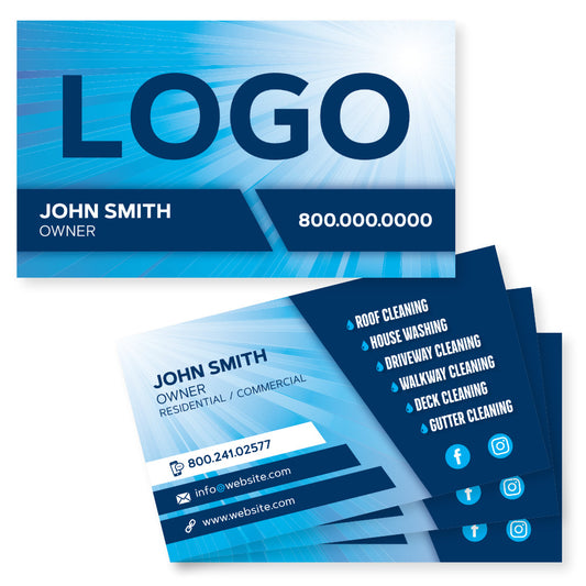 power washing business card design