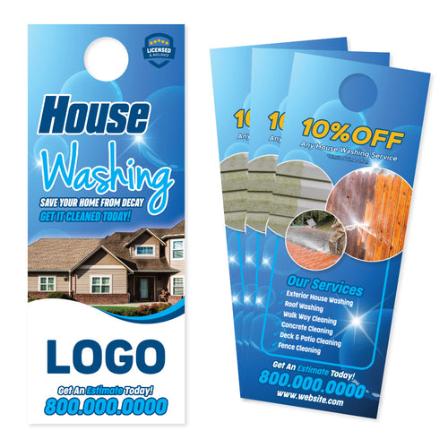 house washing door hanger printing