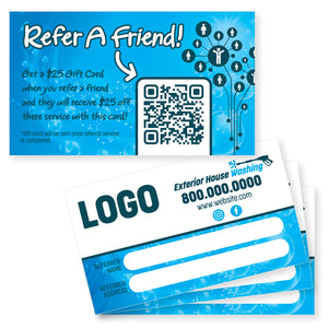house washing referral business card design