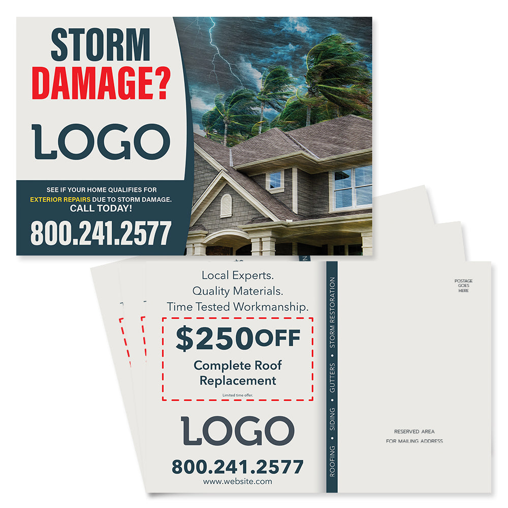 hurricane damage postcard