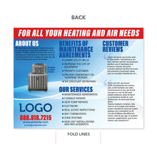 Load image into Gallery viewer, hvac service trifold brochure
