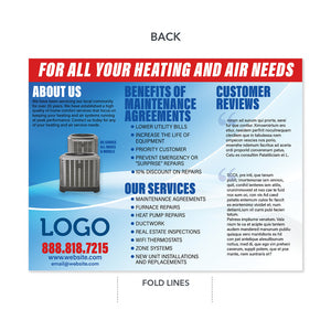 hvac service trifold brochure