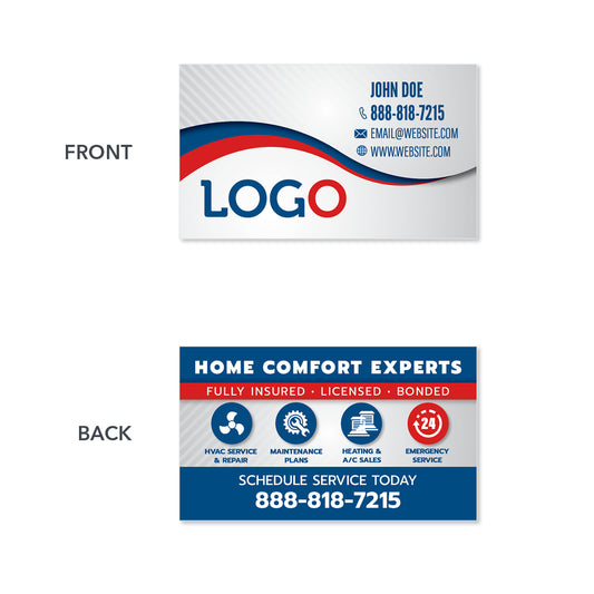 hvac business card design