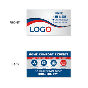 hvac business card design