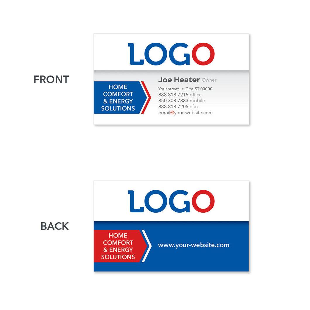 heating and air business card