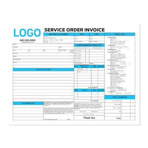 HVAC service invoice printing