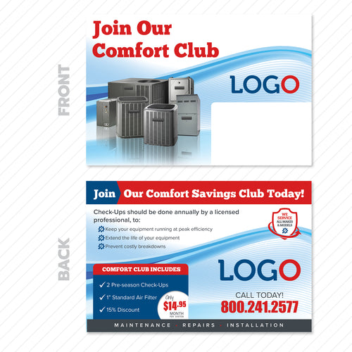 HVAC Maintenance Club Postcard