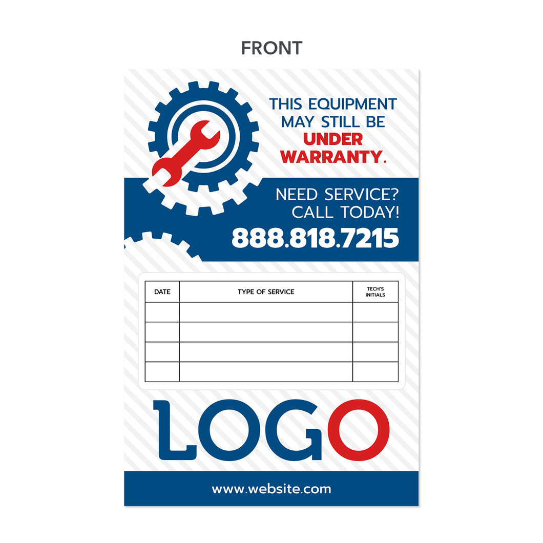 hvac equipment sticker maintenance