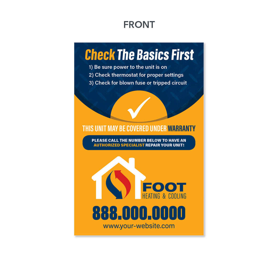 hvac equipment sticker design