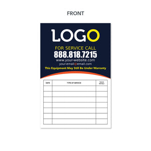 hvac equipment sticker design