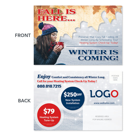 fall hvac postcard design