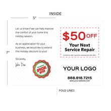 Load image into Gallery viewer, holiday greeting cards for hvac
