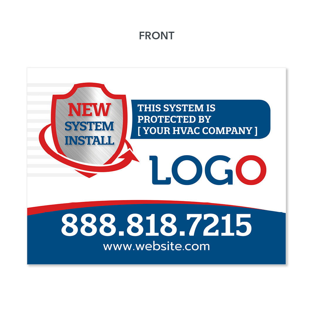 HVAC Contractor Yard Signs - Full Color Print - FREE Shipping ...