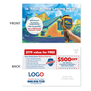 hvac insulation postcard design