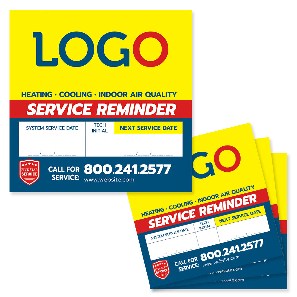 HVAC Equipment Stickers - Service Sticker Print Materials – Footbridge ...