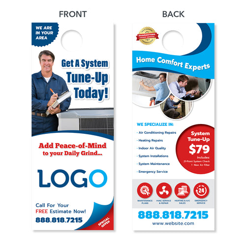 HVAC maintenance door hanger design