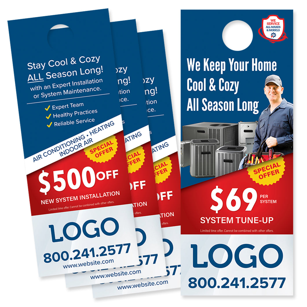 hvac air conditioning door hanger