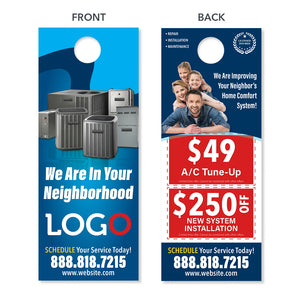 hvac neighborhood door hanger