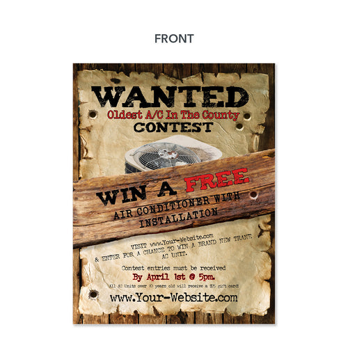 old air conditioner contest flyer