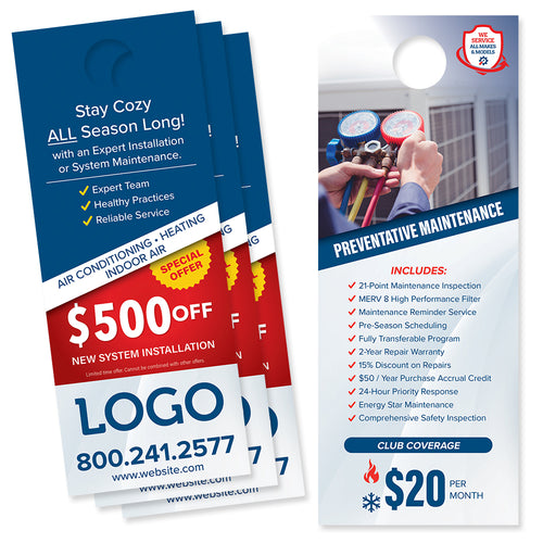 hvac service plan door hanger