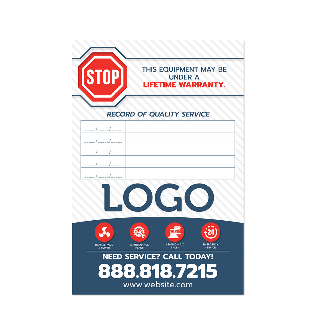 HVAC Service Stickers - Design Print Services - FREE Shipping ...