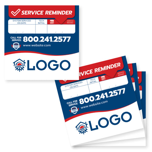 Hvac service reminder sticker